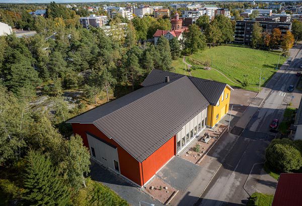 Merimakasiinin halli ilmasta kuvattuna