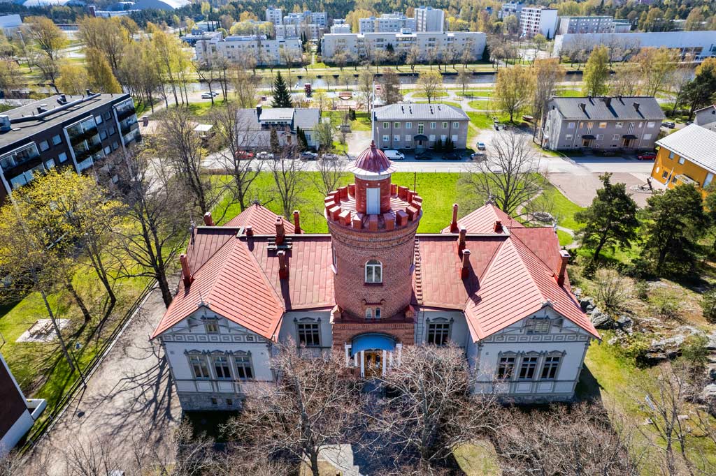Rauman merimuseo ylhäältä päin kuvattuna
